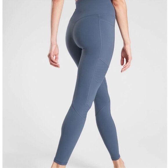 Athleta Inclination Moto Tight Leggings Ink Blue M - Picture 1 of 7